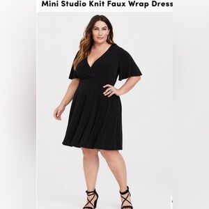 Torrid faux-wrap dress